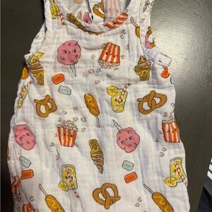 Old Navy White One Piece with Colorful Snack Print